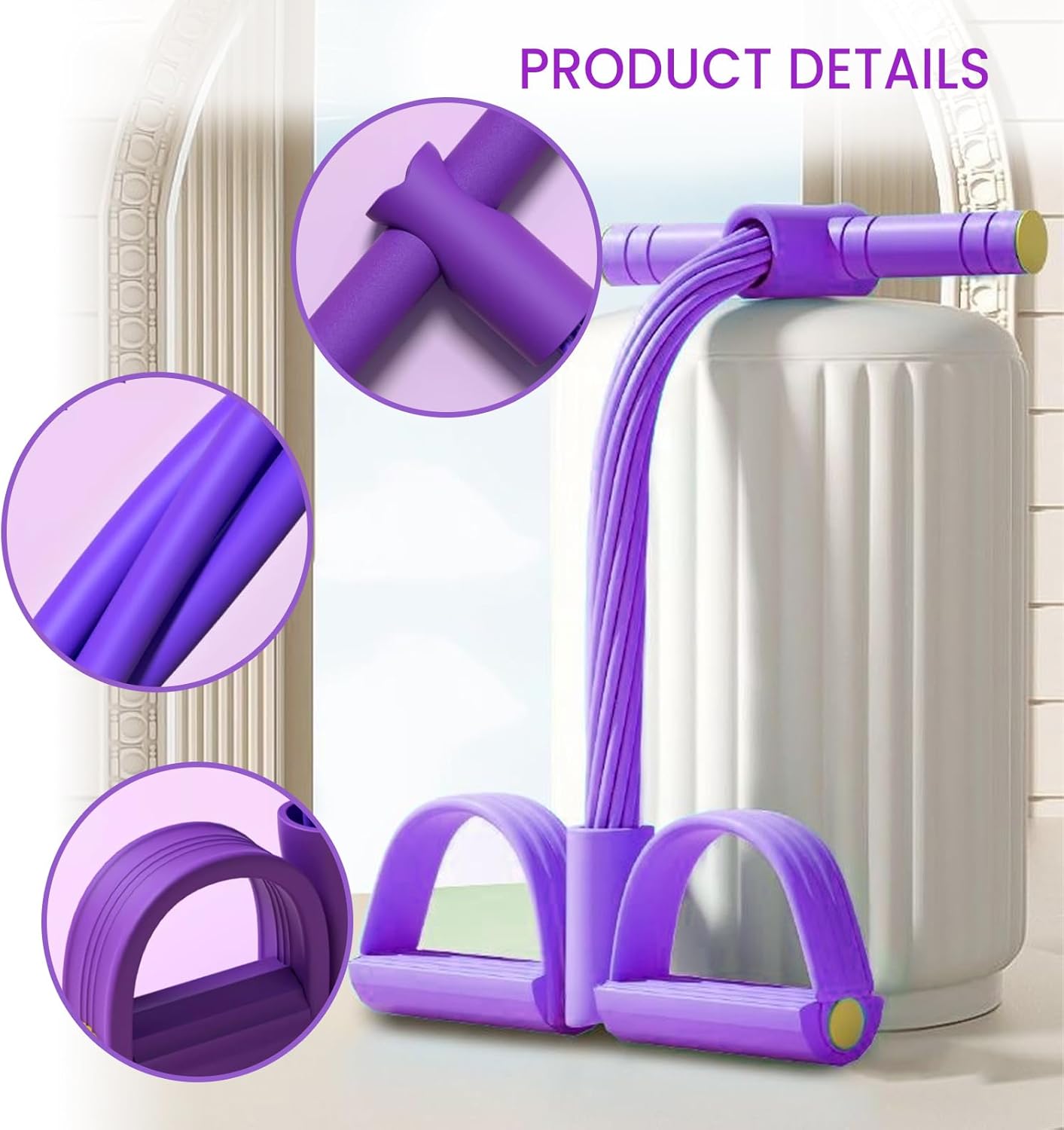 šŖ8-Tube Pedal Resistance Deviceā Full-Body Home Gym with Adjustable Strength & Detachable