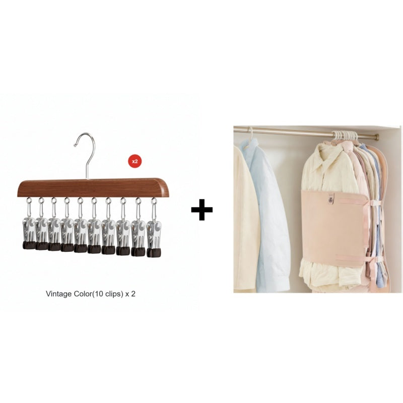 🏆360° Swivel Multi-Hook Wardrobe Organizer — ✨Strong Hold & No-Drill Easy Install✅