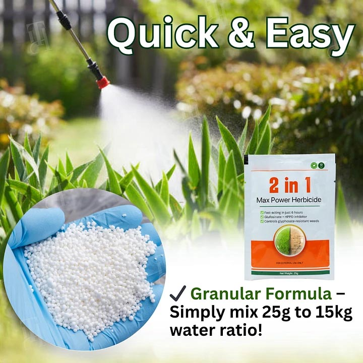 🛡️ 2-in-1 Max Power Herbicide: 🏆Professional Weed Killer for Garden & Farm | Fast-Acting, Eco-Safe & Root-Deep Control ✅