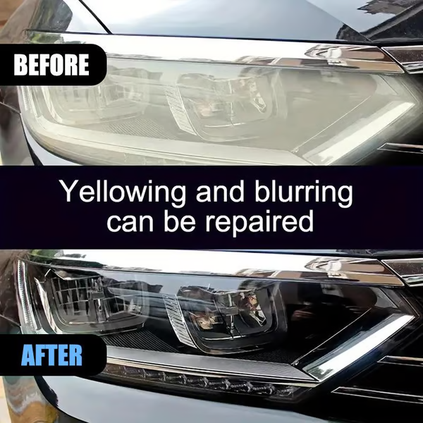 🚘Automotive Headlamp Restoration Fluid Kit -✨ Removes Haze & Yellowing in Minutes🔥