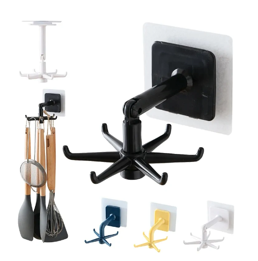 🧲 PURZENA™Space-Saving Rotating Wall Hook🔄