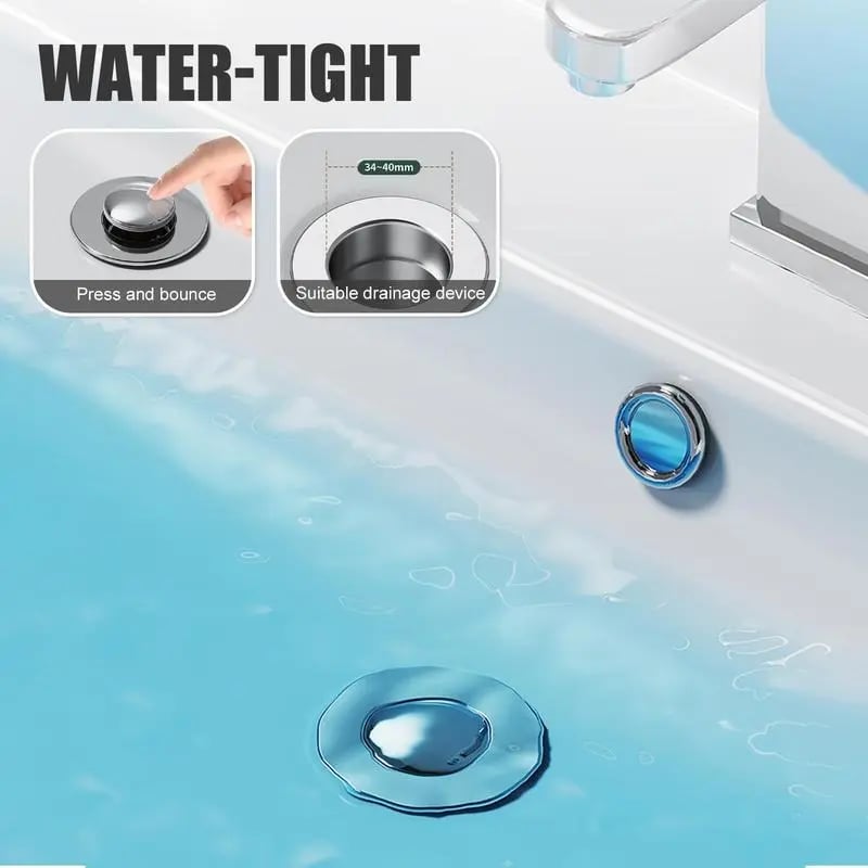 🔥3-in-1 Sink Stopper —⏱️Blocks Odors & Bugs, Catches Hair, Fits 90% of Drains🔧