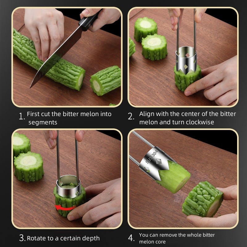 🍎 Universal Fruit Core Remover – ✨Stainless Steel, For Apples, Pears & More🍐