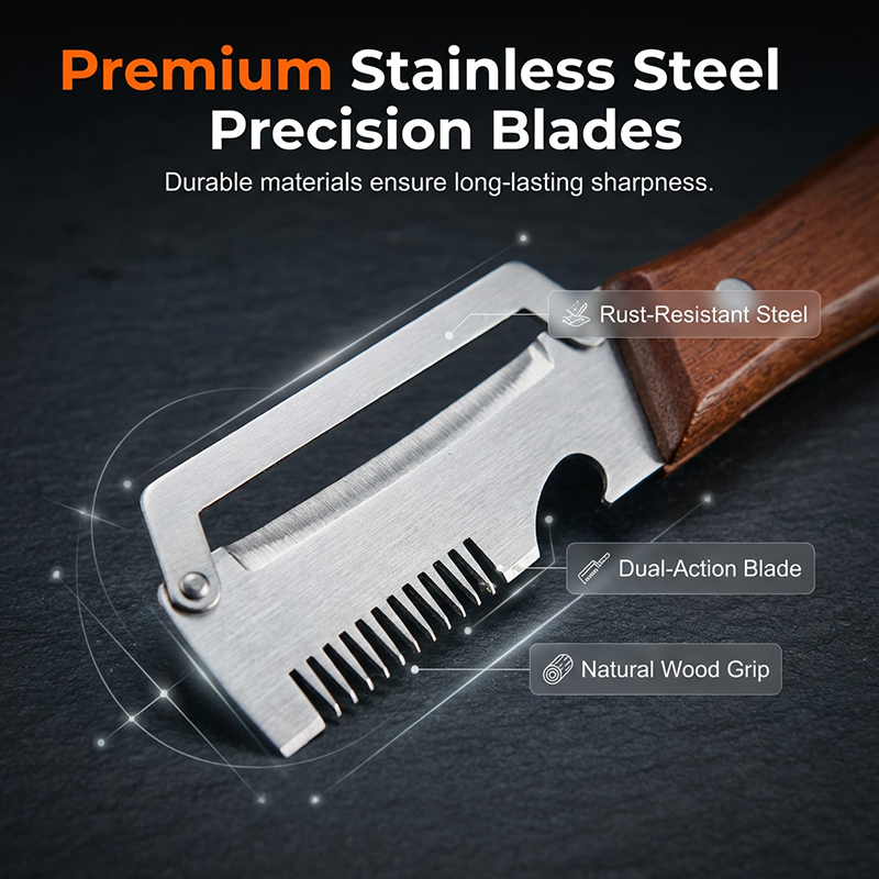 🔪 3-in-1 Scallion Shredder & Peeler –⚡Shred, Peel, Open Bottles🏆
