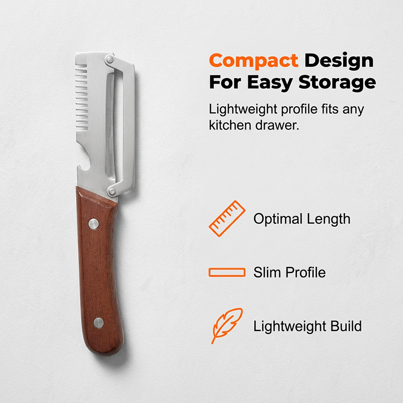 🔪 3-in-1 Scallion Shredder & Peeler –⚡Shred, Peel, Open Bottles🏆